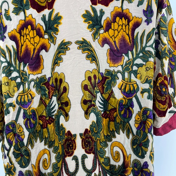Chicos‎ Kimono Jacket L/XL Velvet Floral Anniversary Collection Silk Blend - Picture 13 of 14